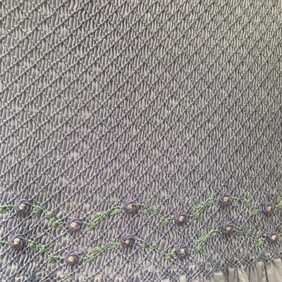 STRASBURG VINTAGE Lavender Smocked Dress - Size 8 - Picture 5 of 11
